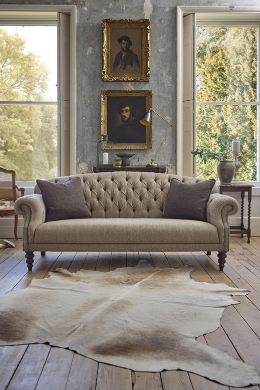 Tetrad Harris Tweed Arbroath sofa in a traditional living room